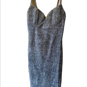 NWT BodyCon Sexy Denim Jean Dress Bustier Size Medium
